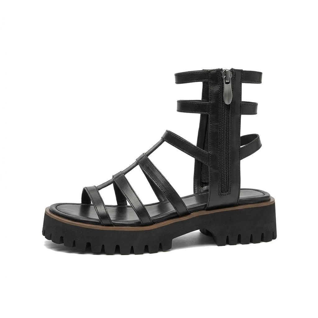 sandale tropezienne talon compensé - Variation 1