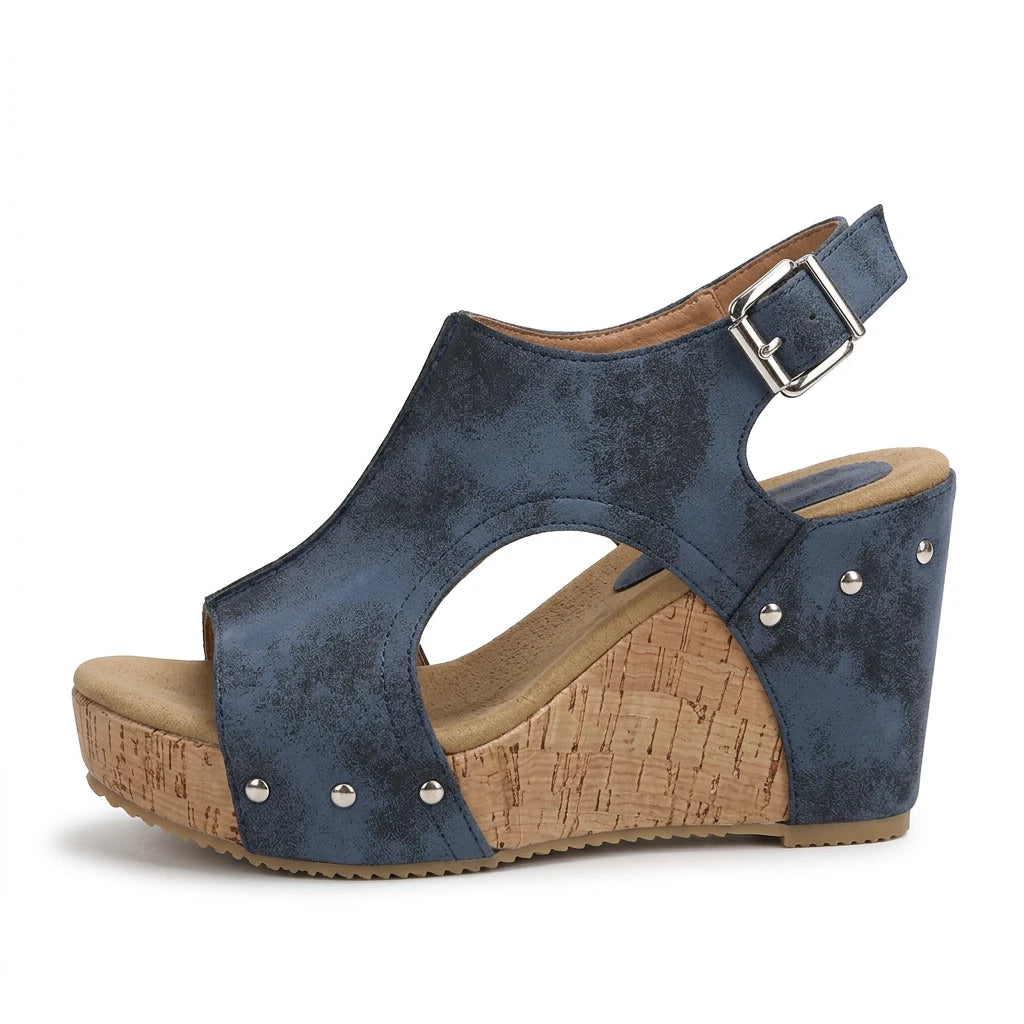 sandale compensée marine - Variation 1