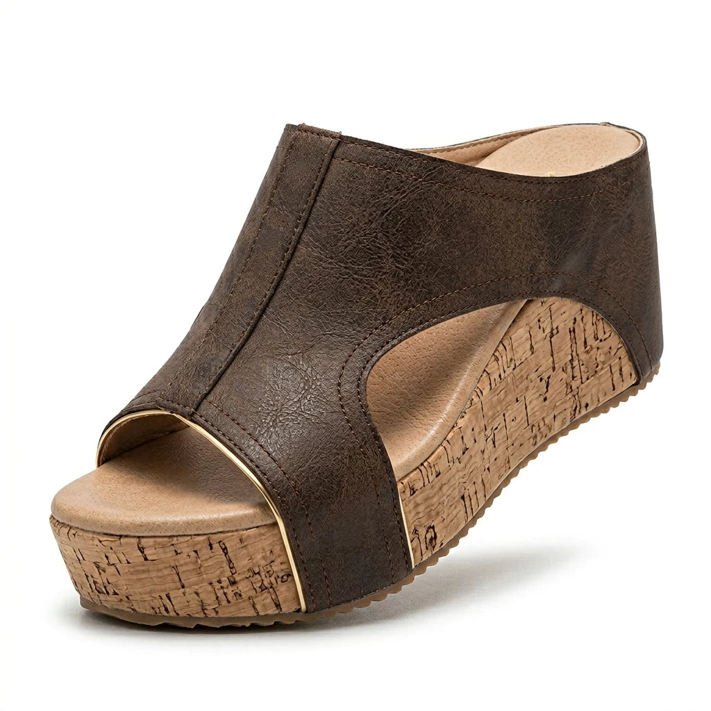 sandale compensée nude - Variation 1