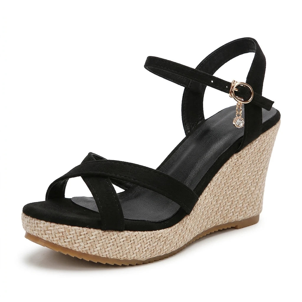 sandales compensées paille - Variation 2