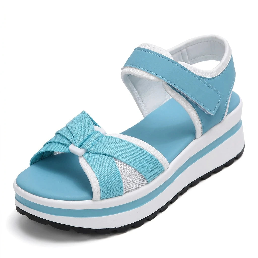 sandales compensées turquoise - Variation 2