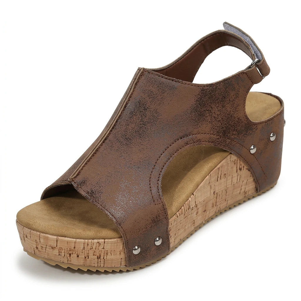 sandale compensée taupe - Variation 2