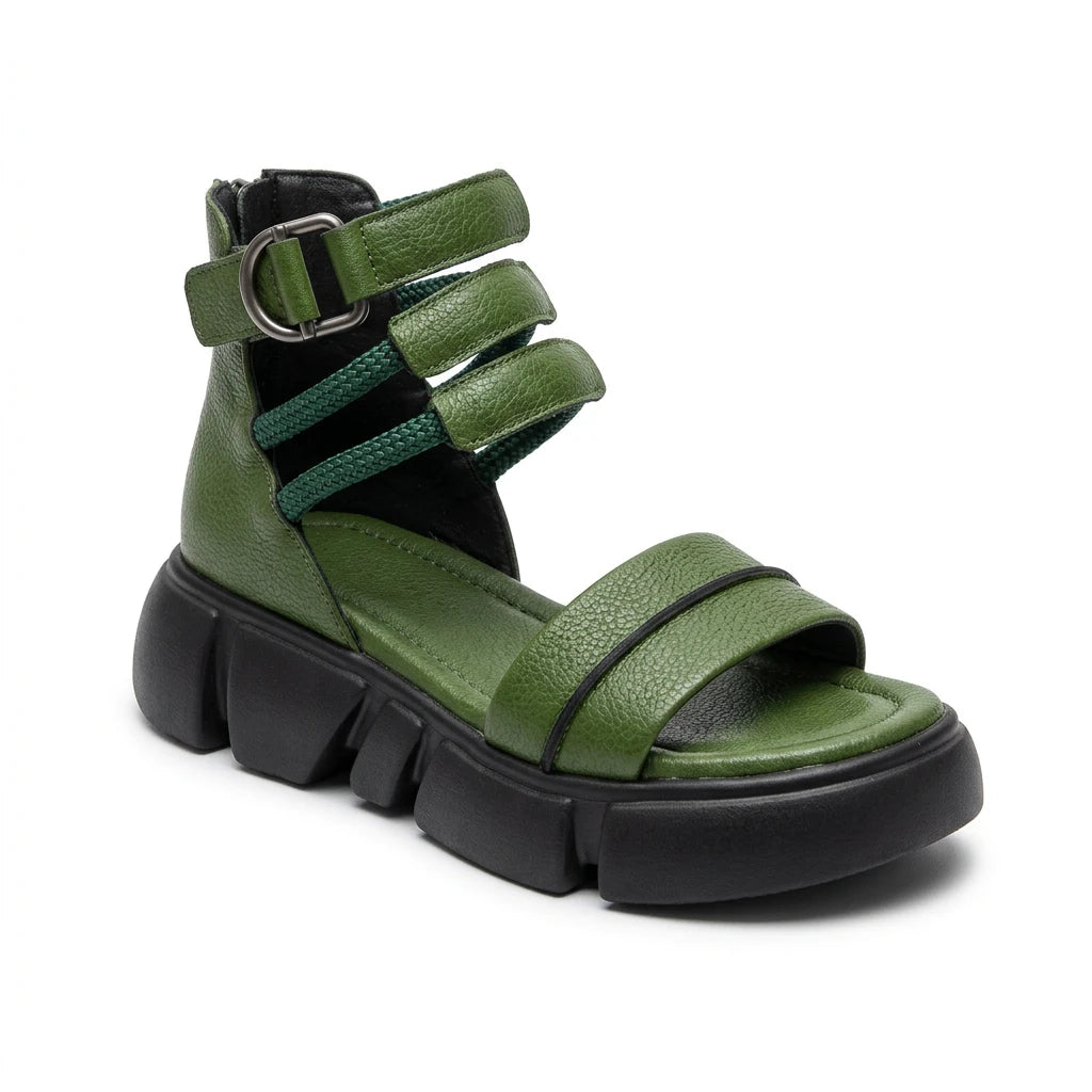 sandale compensée petit talon - Variation 2