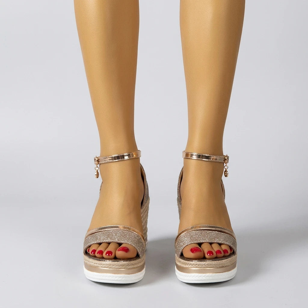 sandales compensées en jute - Variation 3