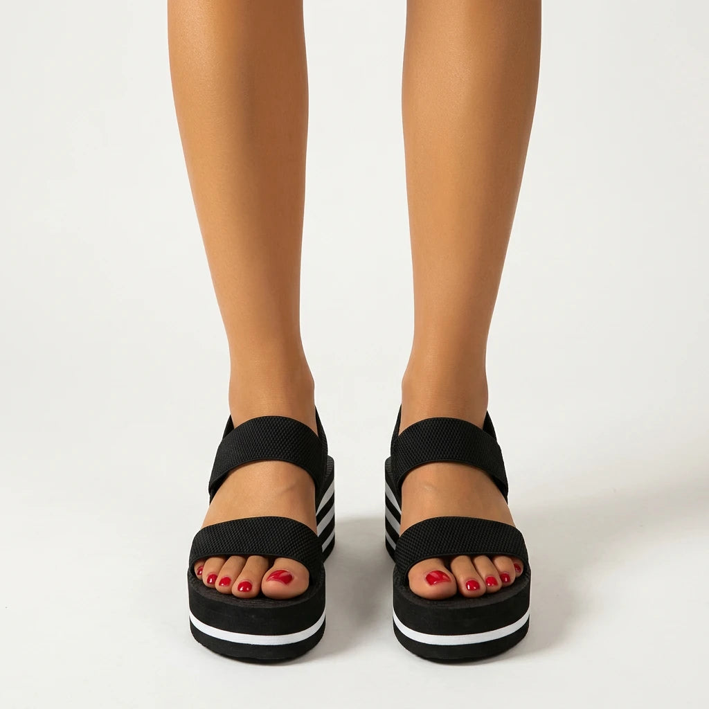 sandale compensée elastique - Variation 3