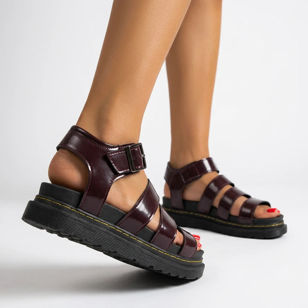 sandales compensées tressées - Variation 4