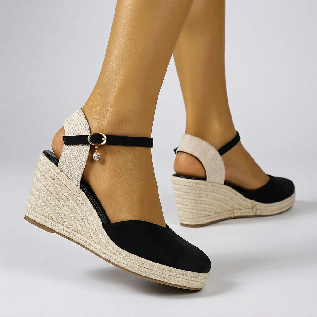 sandales compensées tissus - Variation 4