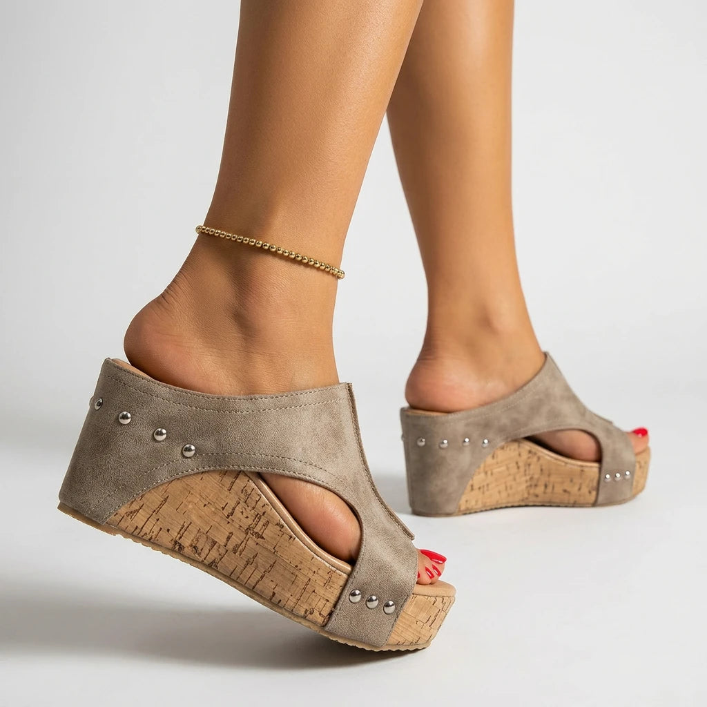 sandales compensées camel - Variation 4