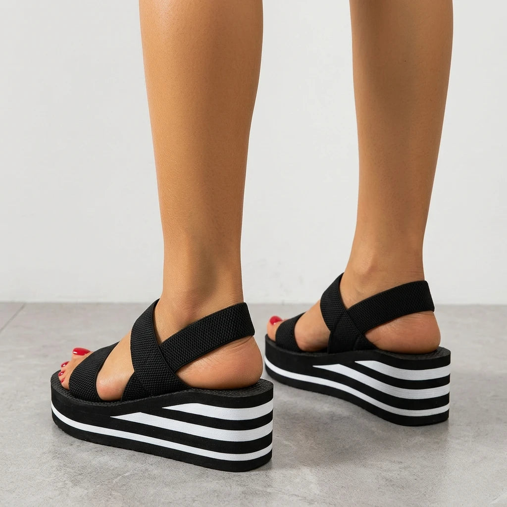 sandale compensée elastique - Variation 4