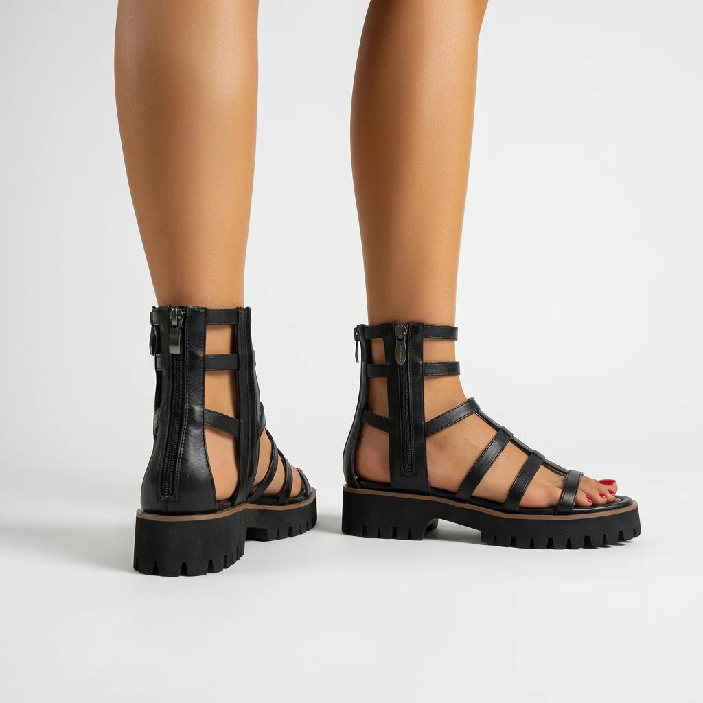 sandale tropezienne talon compensé - Variation 4